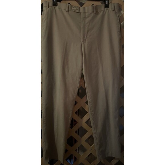 LAUREN RALPH LAUREN Total Comfort Khaki Tan Wool Slacks Men's 38x31 - Picture 1 of 6